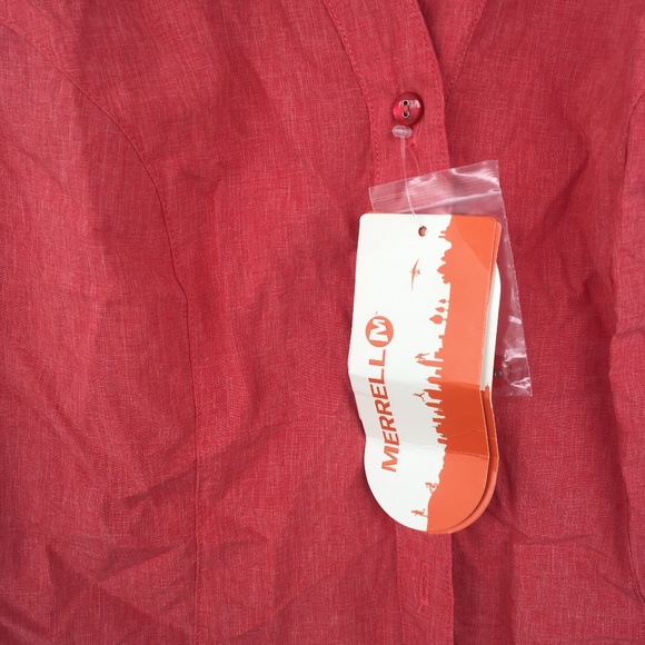 NWT Merrell Coral Button Down Top - Picture 2 of 5